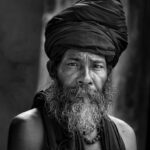 man wearing black turban hat