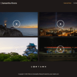 Director website design with Featured works YouTube video page