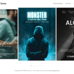 Director website design with Featured works movie posters