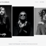 Photographer website design with portfolio images
