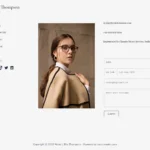 Model portfolio website design styling commercial editorial pages with images