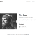 Director Info page website design with photo, contact details