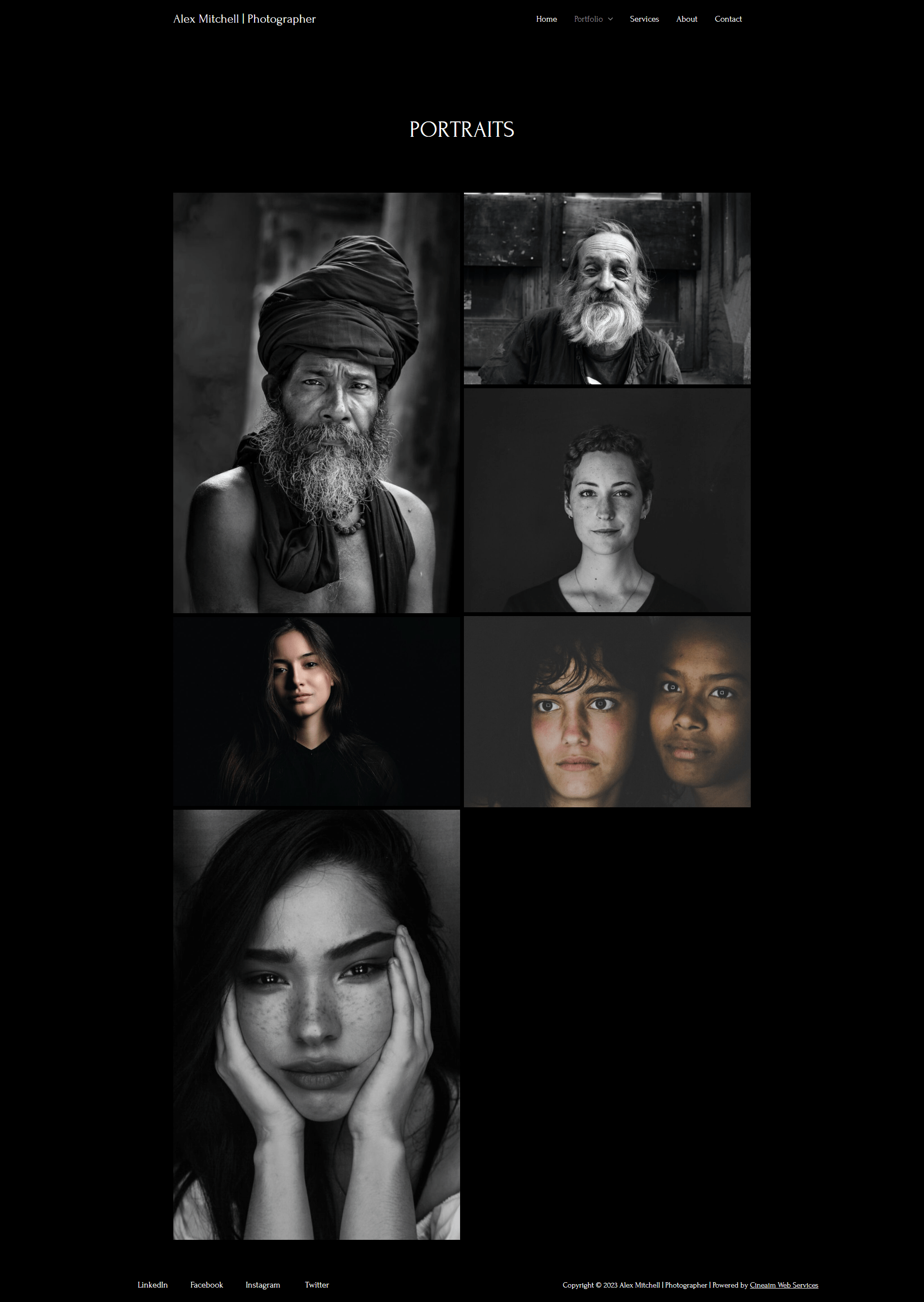 Portfolio of people closeups